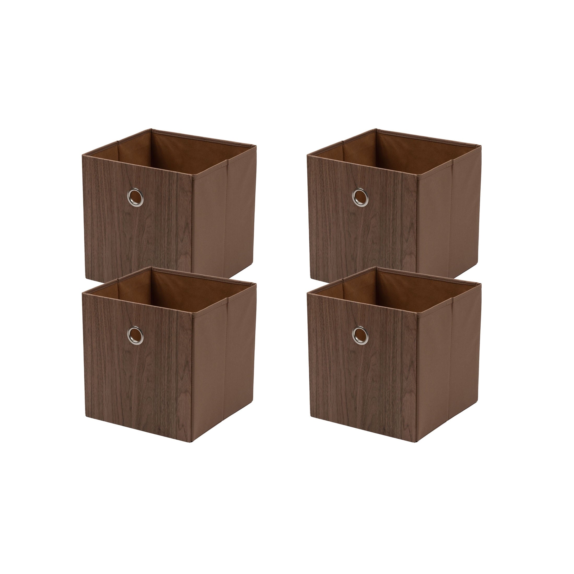 Collapsible Fabric Cube Storage Bins (10.5" x 10.5"), Blue Cove, 4 Pack