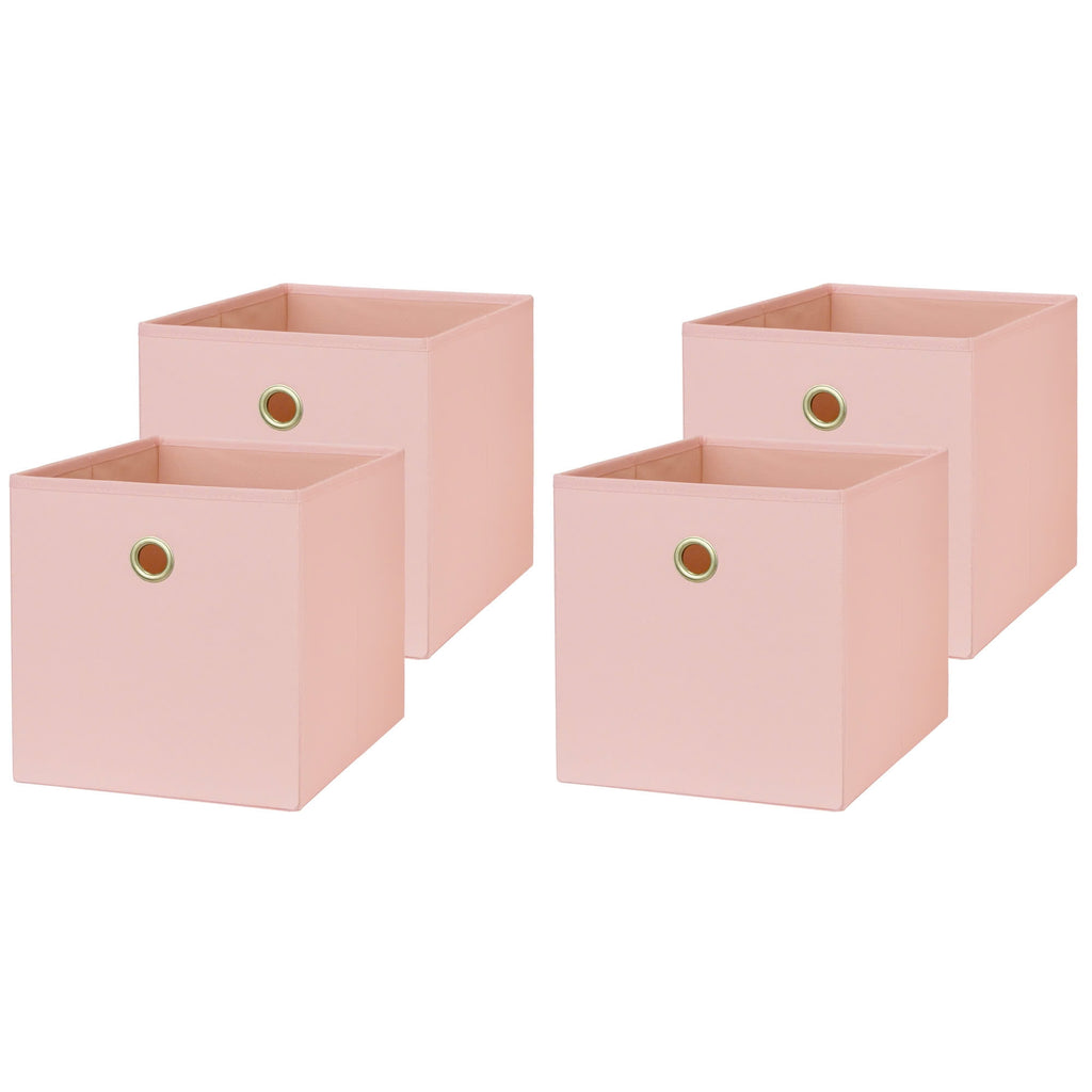 Collapsible Fabric Cube Storage Bins (10.5" x 10.5"), Blue Cove, 4 Pack