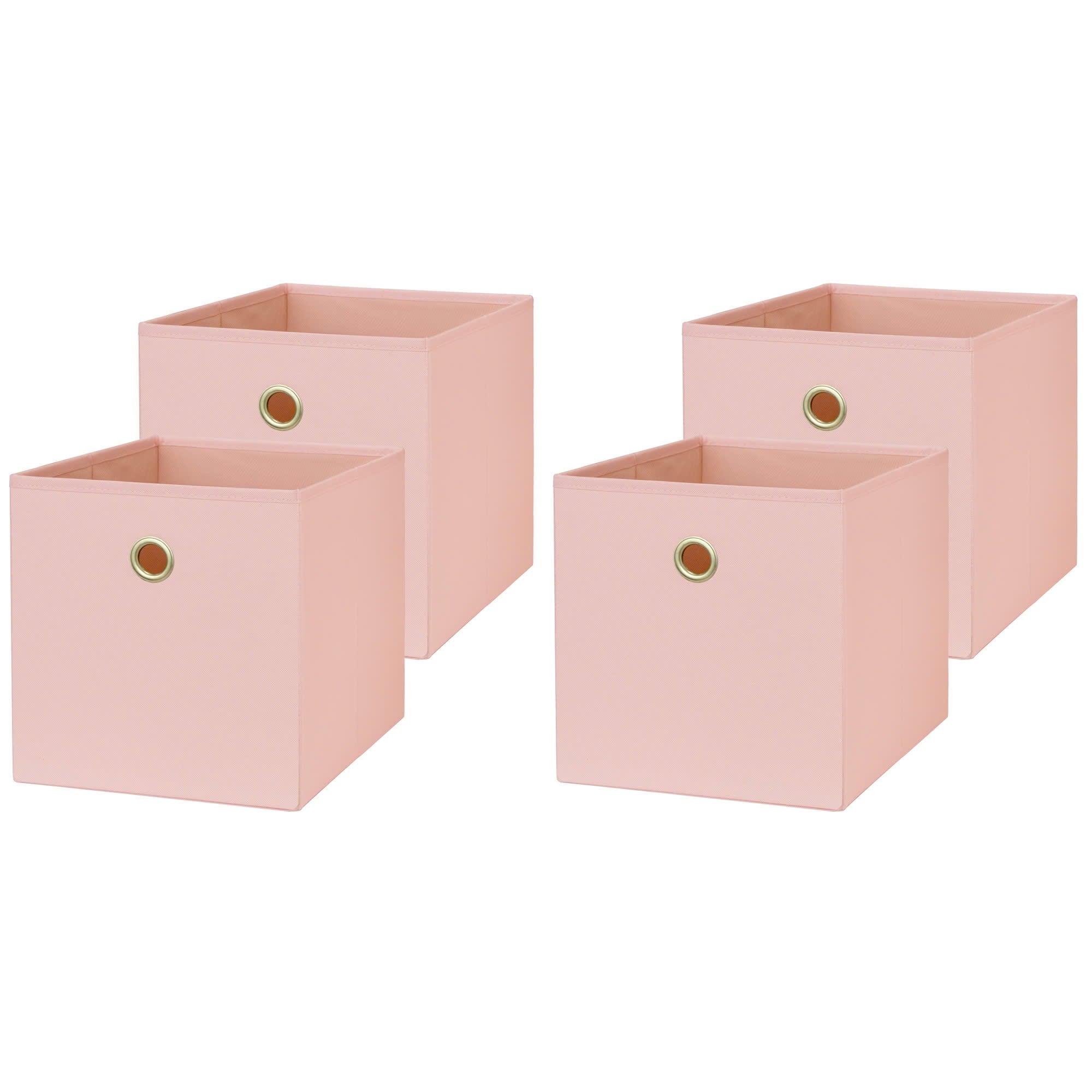 Collapsible Fabric Cube Storage Bins (10.5" x 10.5"), Blue Cove, 4 Pack