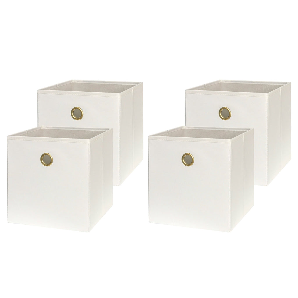 Collapsible Fabric Cube Storage Bins (10.5" x 10.5"), Blue Cove, 4 Pack