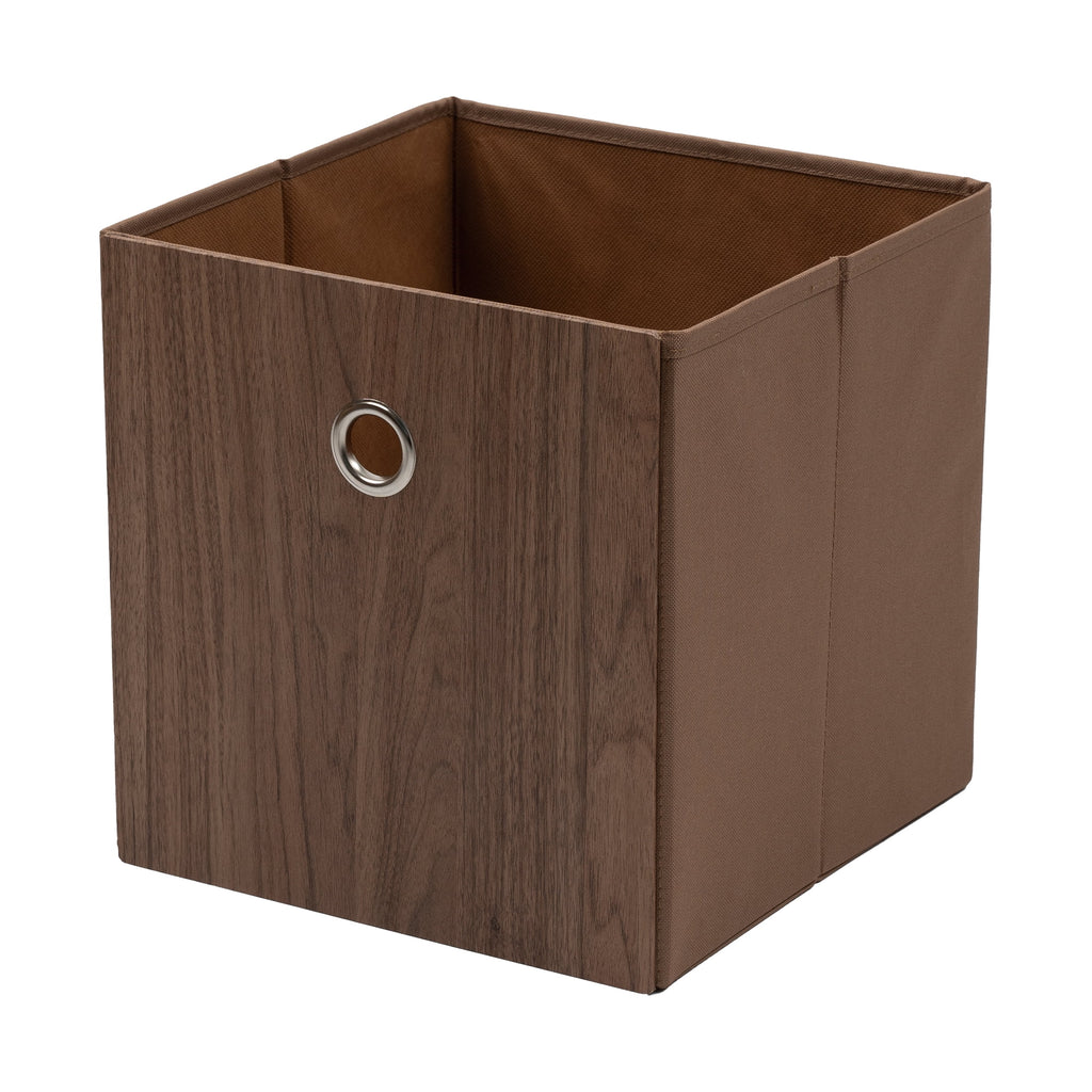 Collapsible Fabric Cube Storage Bin, Rich Black