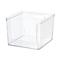 Deep Open-Front Pantry Organizer Bin, Clear Plastic, 12” x 10.5” x 8.0”