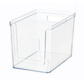 Large Deep Clear Plastic Pantry Storage Organizer Bin with Open Front, Kitchen Cabinet, Fridge and Shelf Storage Container for Pantry Organization, 12" x 7.5" x 8"