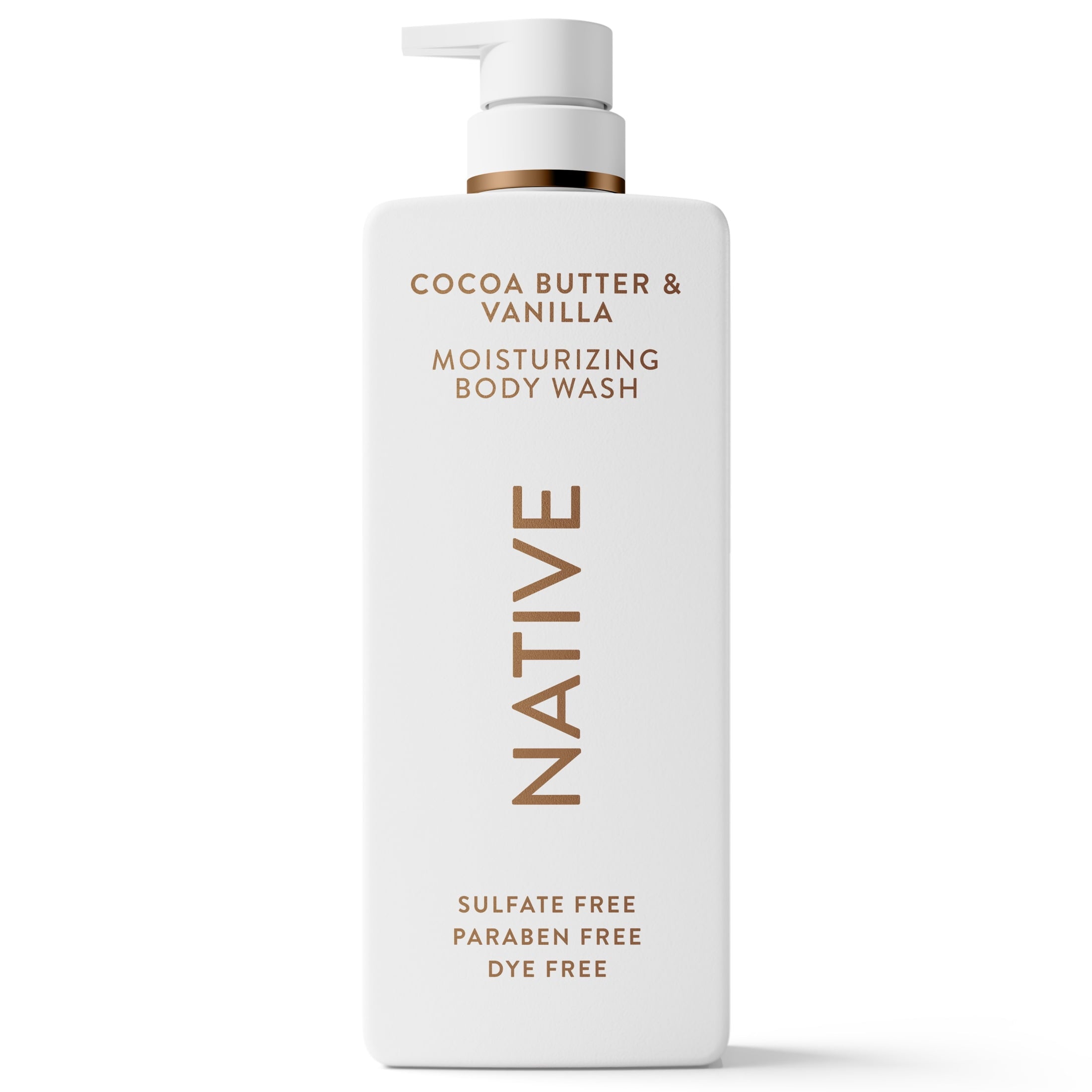 Moisturizing Body Wash, Cocoa Butter &amp; Vanilla, Sulfate Free, 24hr Moisturization with Shea Butter, for Women &amp; Men for Dry Skin, 22 fl oz