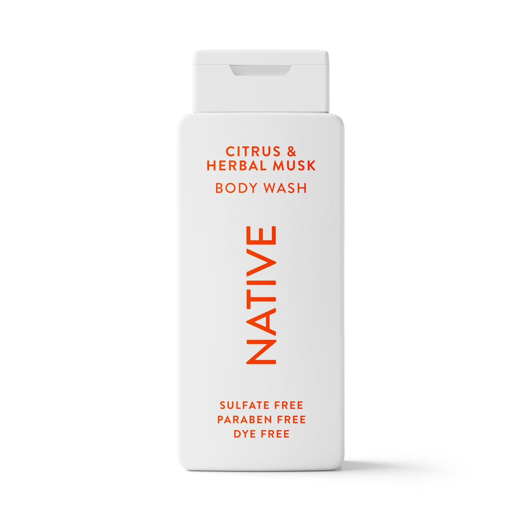 Body Wash, Citrus &amp; Herbal Musk, Sulfate Free, Naturally Derived Ingredients, 24hr Freshness, for Women &amp; Men, 18 fl oz