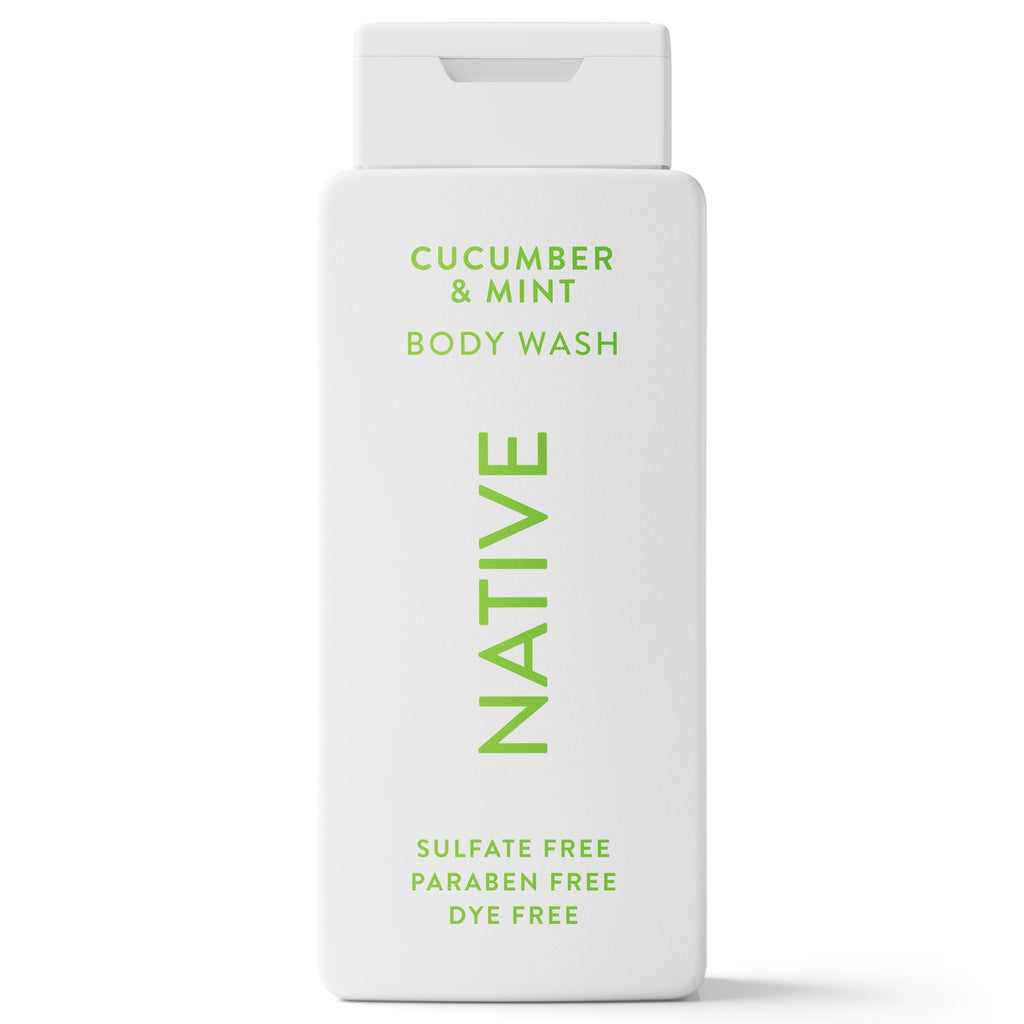 Body Wash, Cucumber &amp; Mint, Sulfate Free, Naturally Derived Ingredients, 24hr Freshness, for Women &amp; Men, 18 fl oz