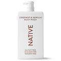 Body Wash, Coconut &amp; Vanilla, Sulfate Free, Naturally Derived Ingredients, 24hr Freshness, for Women &amp; Men, 36 fl oz