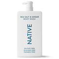 Body Wash, Sea Salt &amp; Cedar, Sulfate Free, Naturally Derived Ingredients, 24hr Freshness, for Women &amp; Men, 36 fl oz