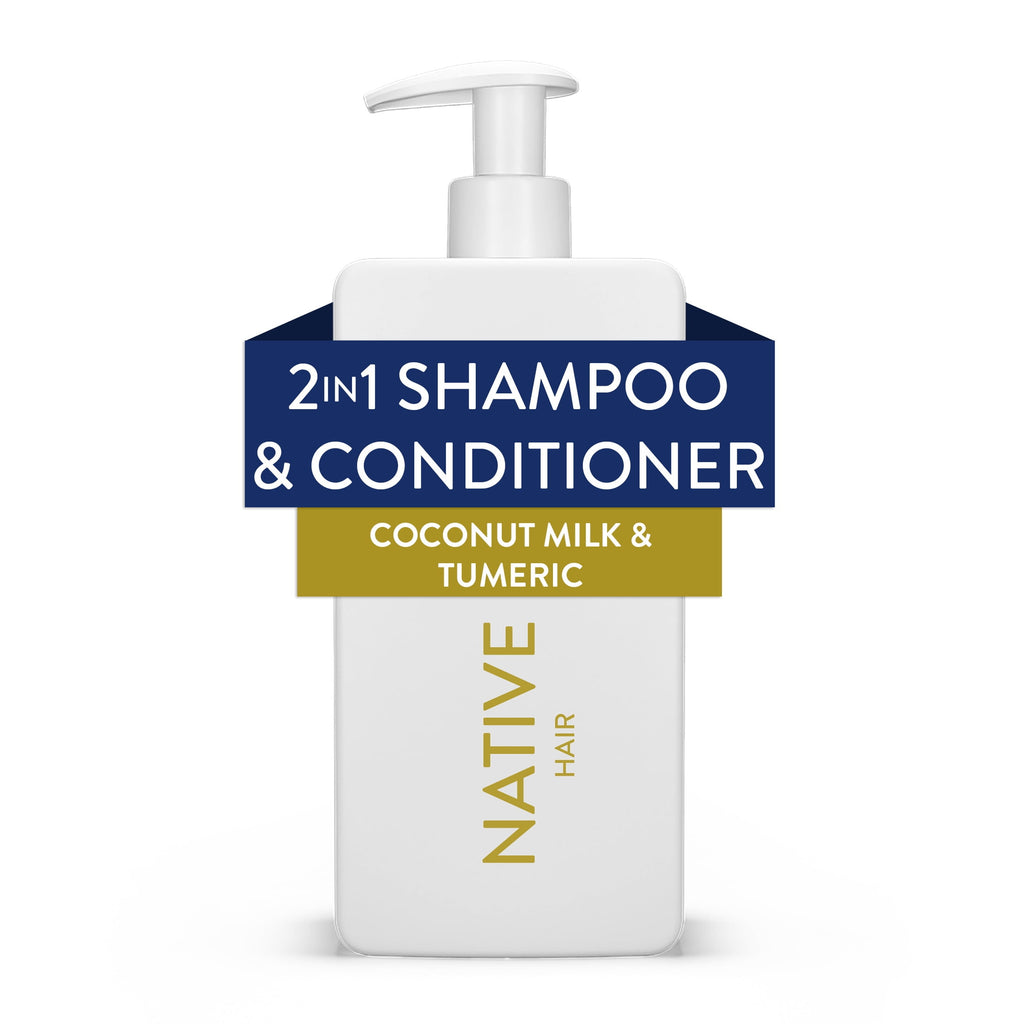 Curl Care 2-in-1 Mens Shampoo and Conditioner Coconut Milk and Turmeric 16.5 fl oz
