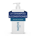 Full and Thick 2-in-1 Mens Shampoo and Conditioner Sea Salt and Cedar 16.5 fl oz