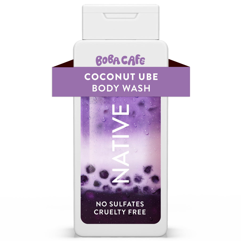 Body Wash, Limited Edition Coconut Ube, Sulfate Free Body Wash for Women &amp; Men, Boba Café, 18 fl oz