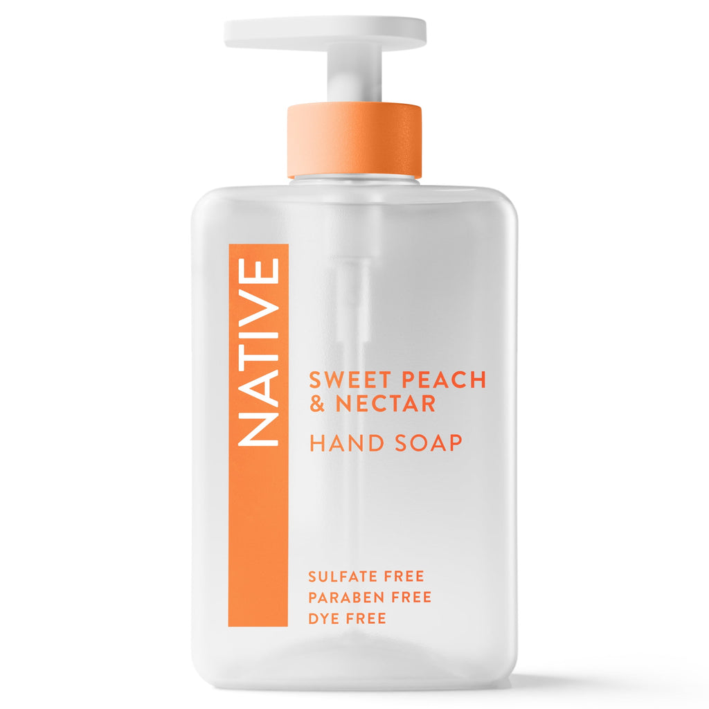 Liquid Hand Soap, Sweet Peach &amp; Nectar, Non-drying, Naturally Derived Cleansers, Sulfate Free, 13 fl oz