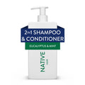 Scalp Refreshing 2 in 1 Shampoo and Conditioner Eucalyptus Mint Sulfate &amp; Paraben Free 16.5 fl oz