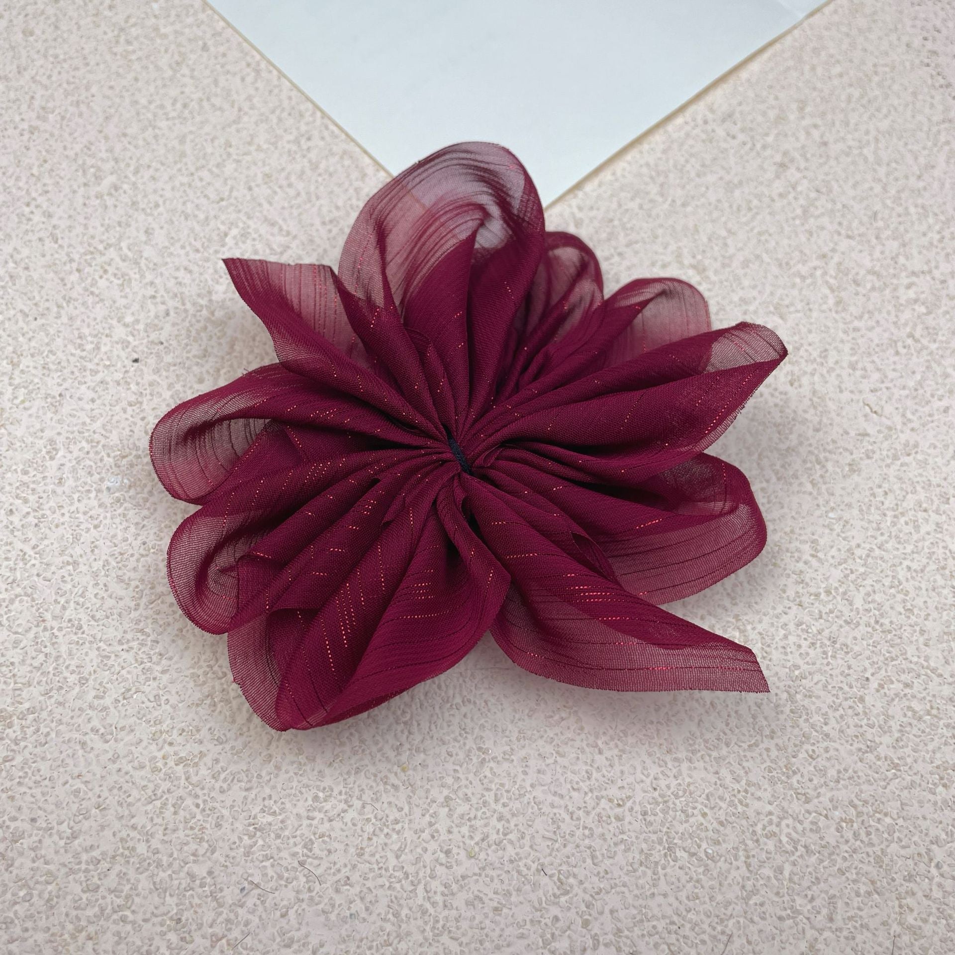 Glitter Mesh Flower Hair Clip