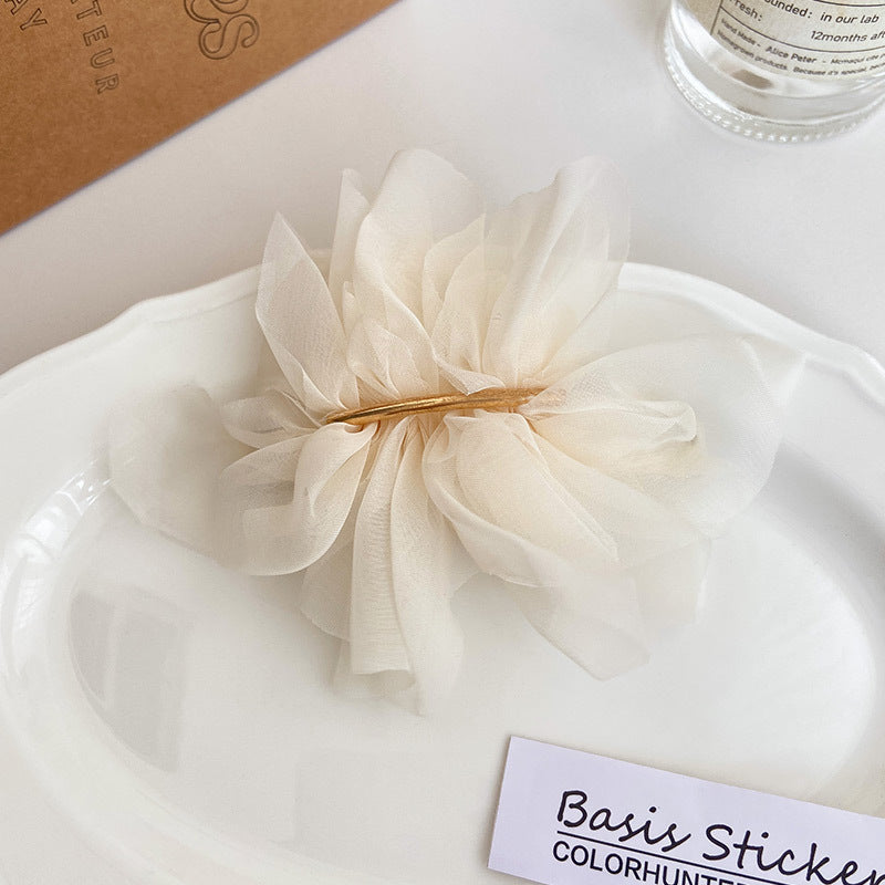 Layered Fabric Flower Hair Clip