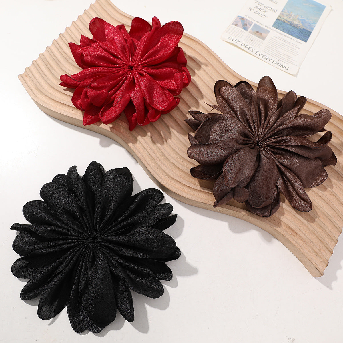 Layered Fabric Flower Hair Clip