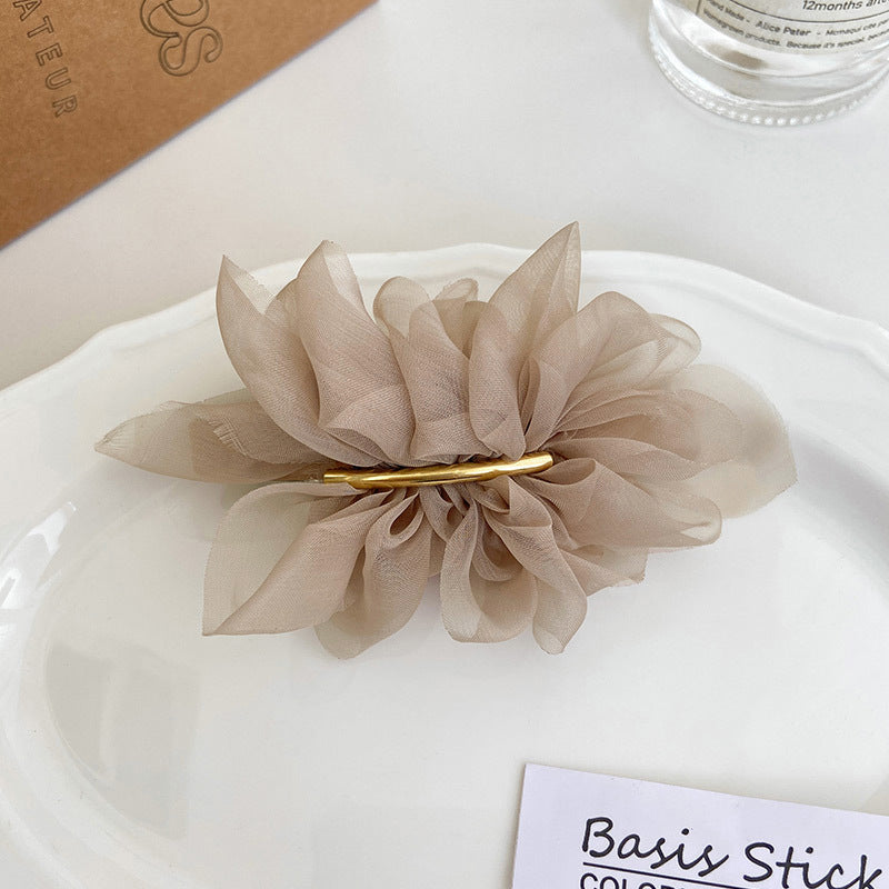 Layered Fabric Flower Hair Clip
