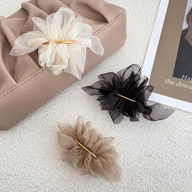Layered Fabric Flower Hair Clip