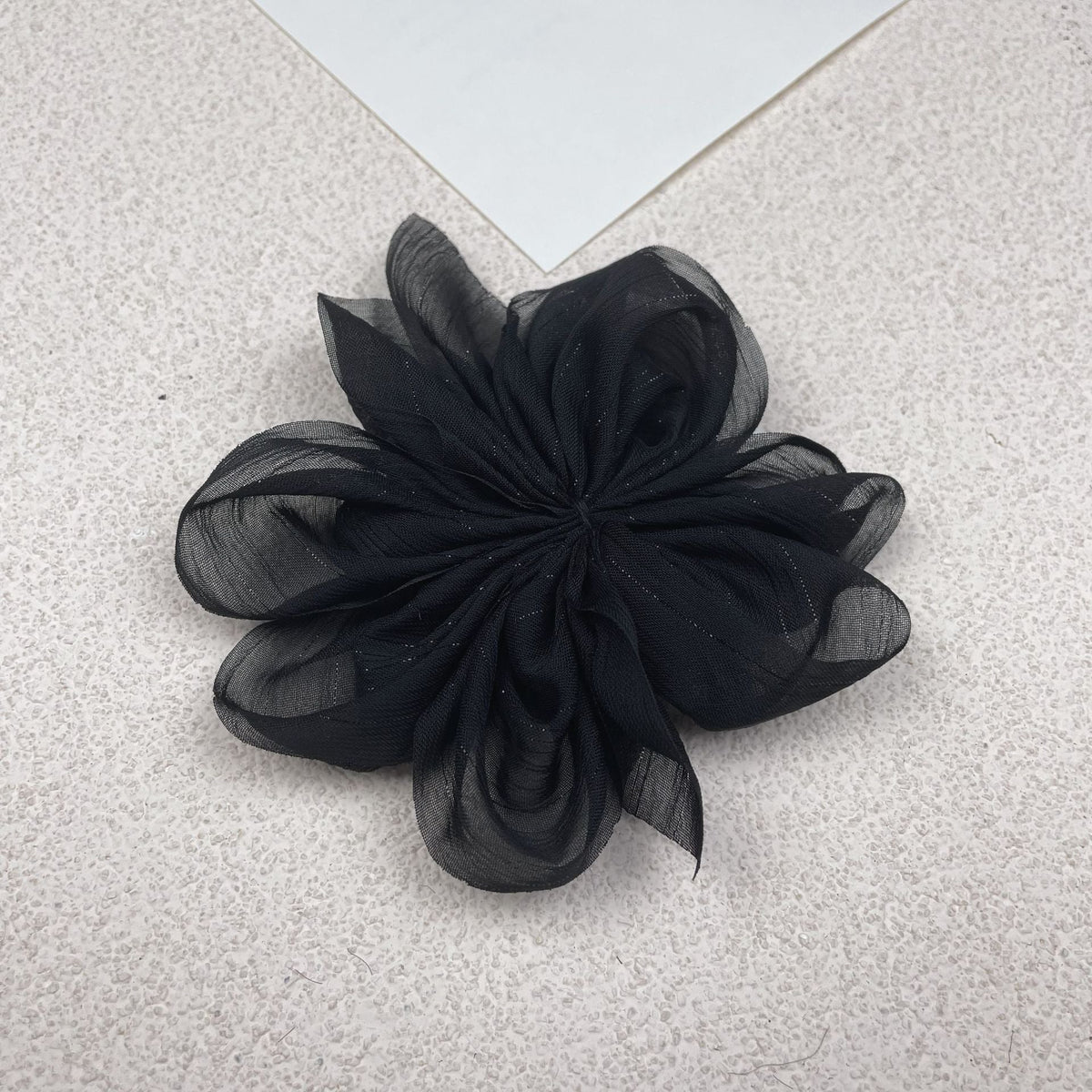 Glitter Mesh Flower Hair Clip