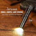 I3T 2 EOS Pocket EDC Flashlight, 200 Lumens Compact Bright Handheld Flash Lights, Dual-Output Tail Switch with AAA Battery and Two-Way Pocket Clip for Camping and Hiking (Black)
