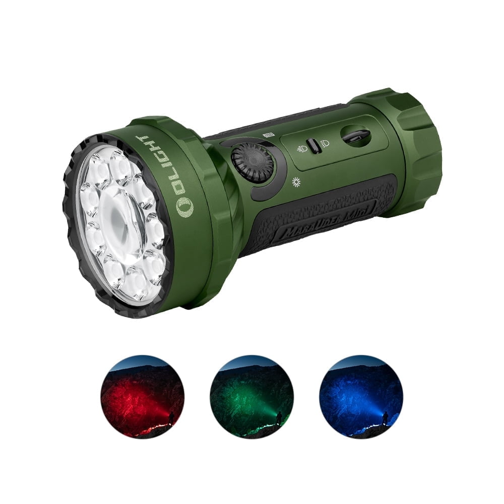 Marauder Mini 7,000 Lumens Bright Flashlight with 600 Meters Beam Distance, Powerful RGB Lights, Magnetic Rechargeable for Outdoors Work, Hunting, and Searching(Midnight Blue)