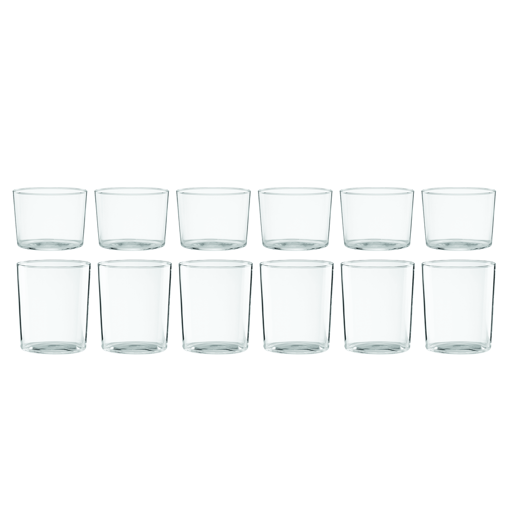 Entertain 365 12-Piece Clear Glass Stackables Drinkware Set