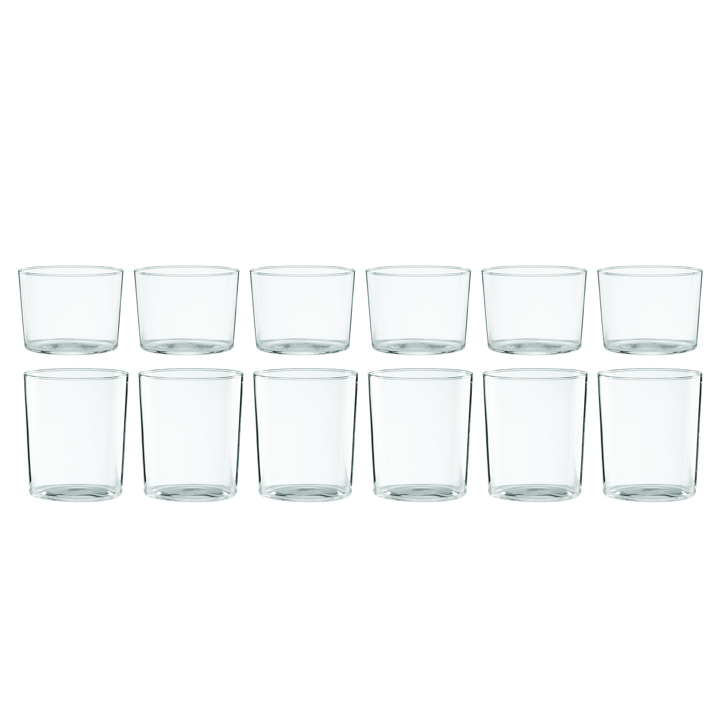Entertain 365 12-Piece Clear Glass Stackables Drinkware Set