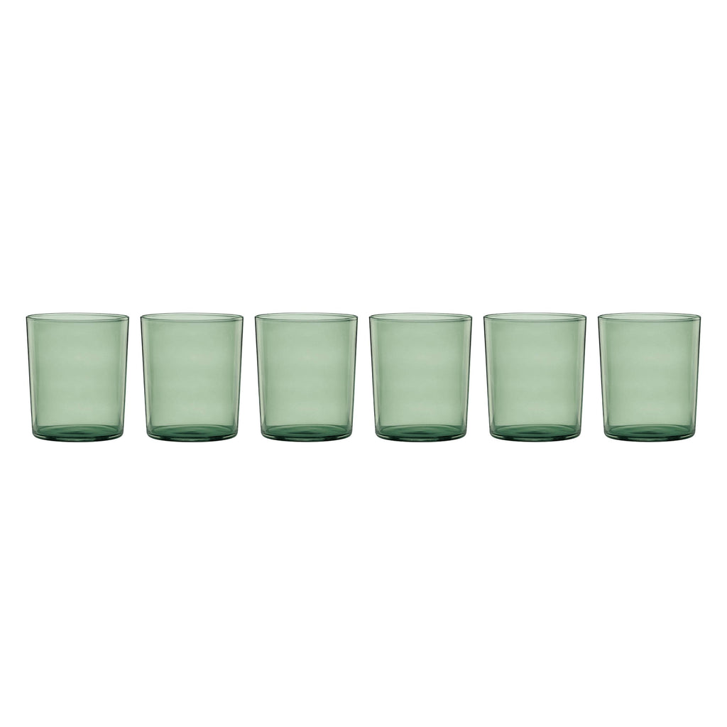 Entertain 365 16 oz Stackables Green Glasses (Set of 6)