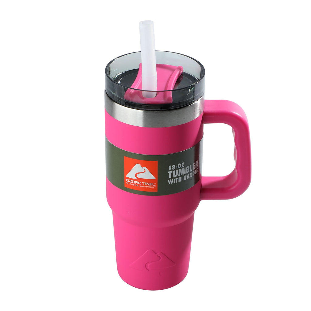 Ozark Trail 18 oz Stainless Steel Insulated Tumbler with Handle, Black
