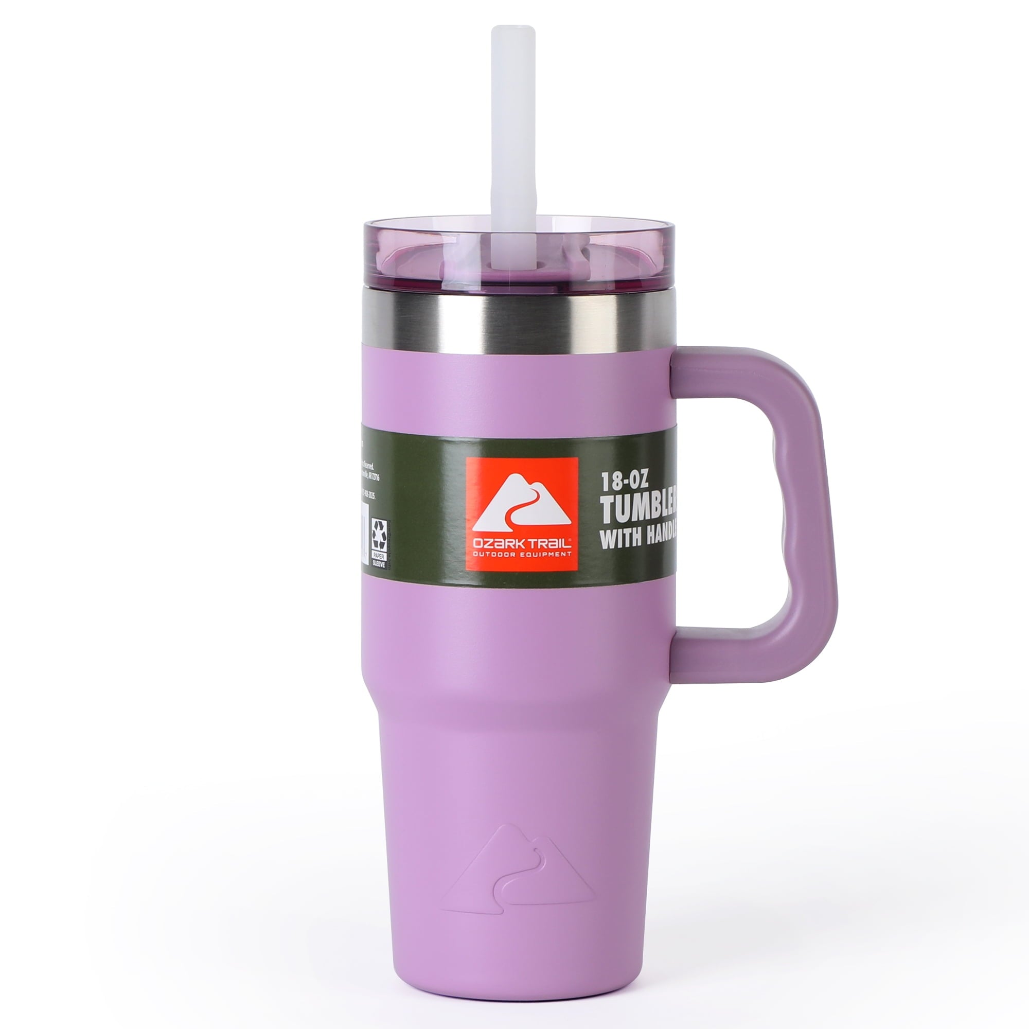 Ozark Trail 18 oz Stainless Steel Insulated Tumbler with Handle, Black