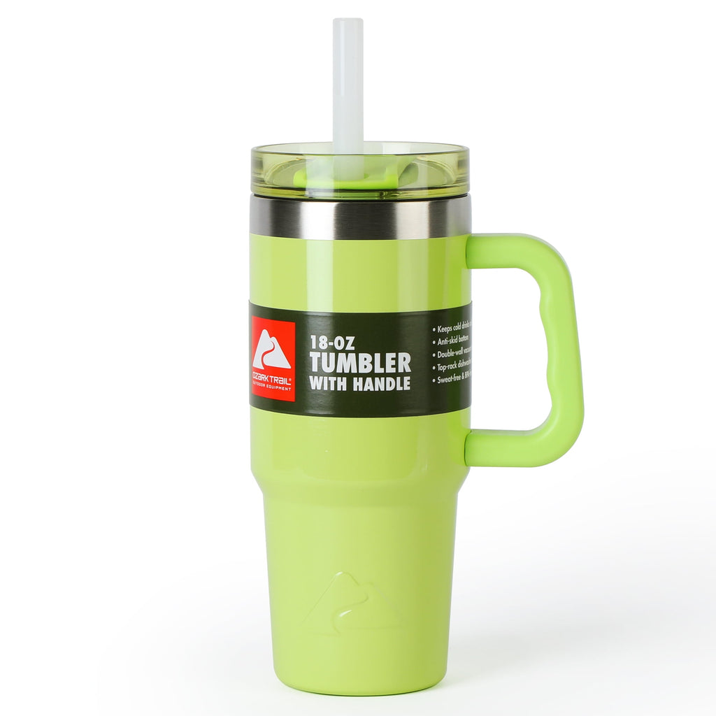 Ozark Trail 18 oz Stainless Steel Insulated Tumbler with Handle, Black