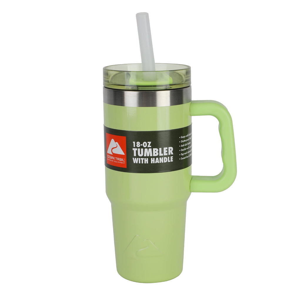 Ozark Trail 18 oz Stainless Steel Insulated Tumbler with Handle, Black