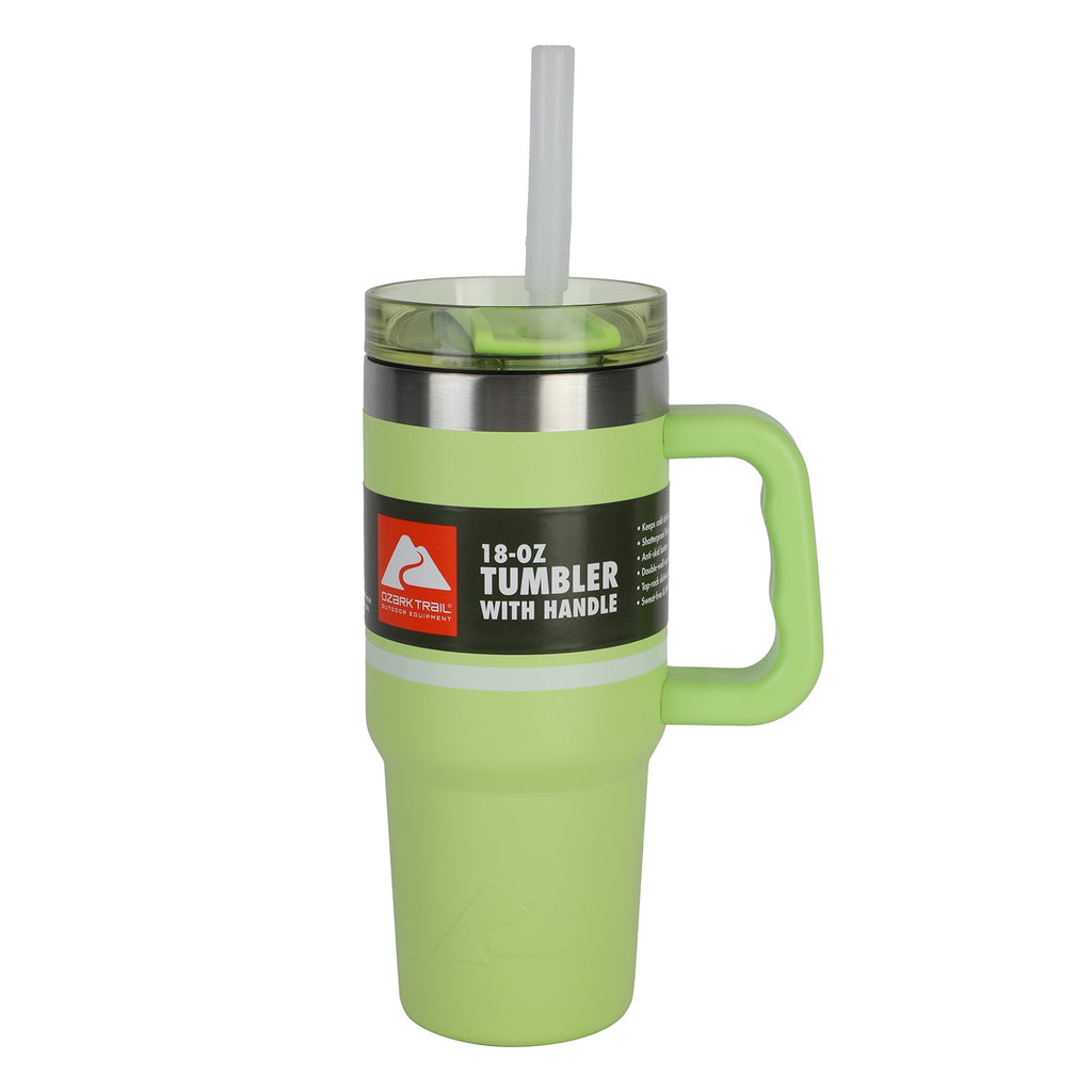 Ozark Trail 18 oz Stainless Steel Insulated Tumbler with Handle, Black