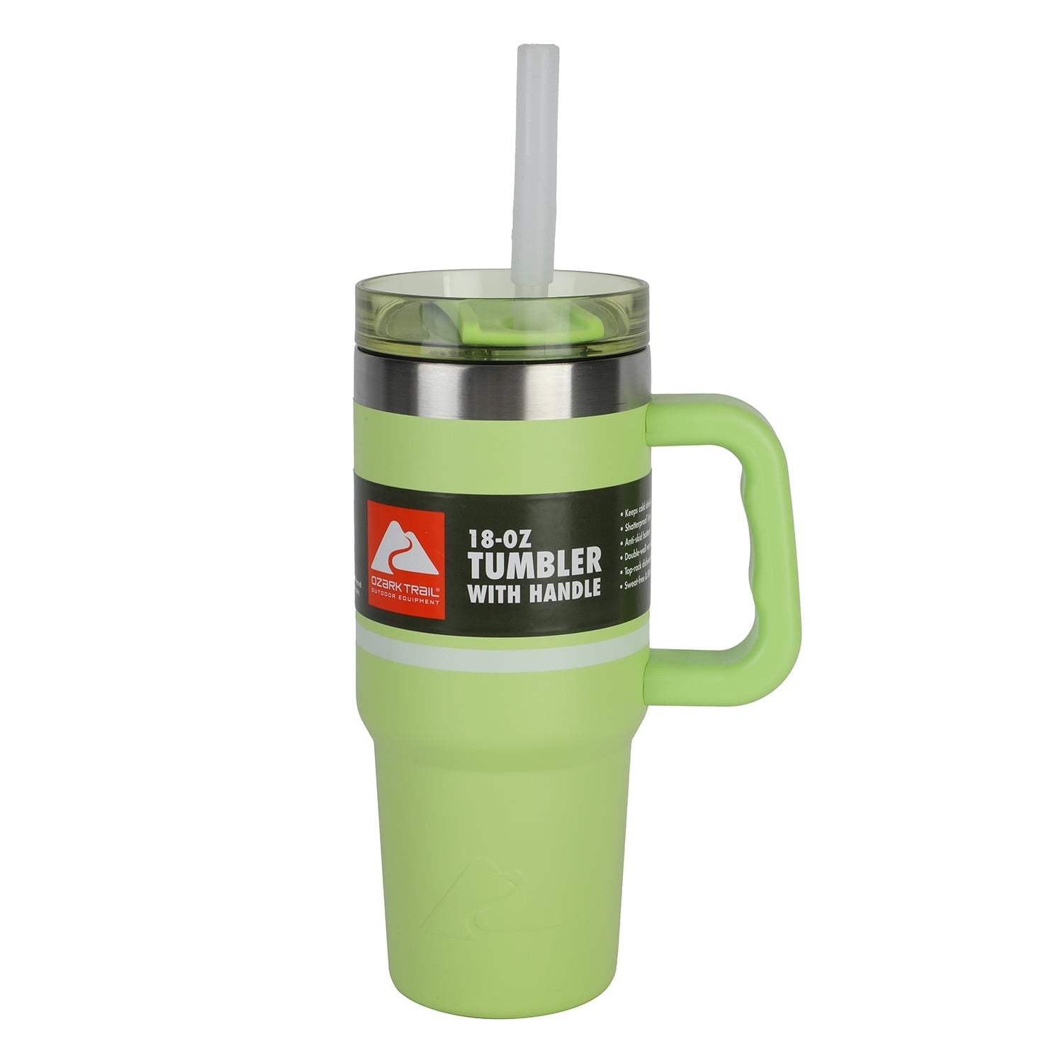 Ozark Trail 18 oz Stainless Steel Insulated Tumbler with Handle, Black