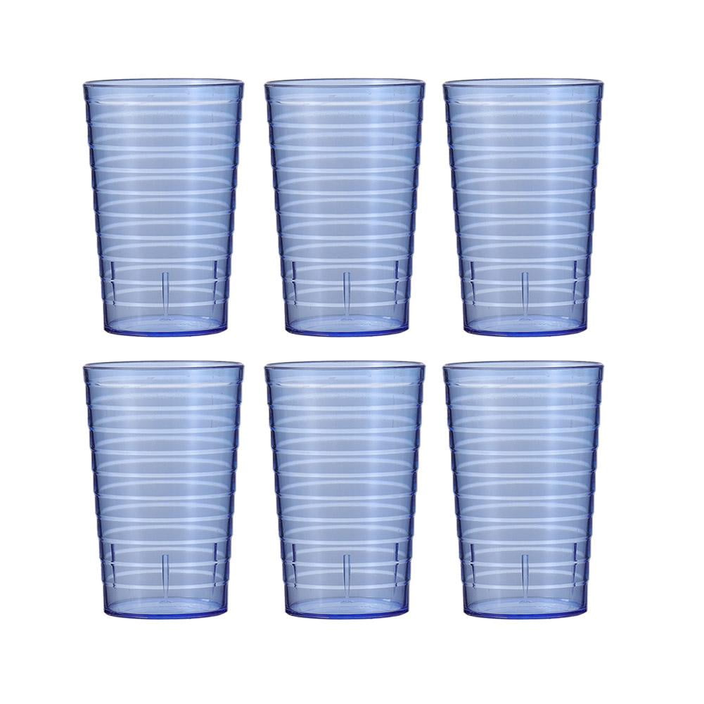 Plastic Juice Cups Set Colorful Drinkware for Beverage Cocktail Beer Bar Restaurant Unbreakable Tumblers Glasses for Home Party Commercial Use