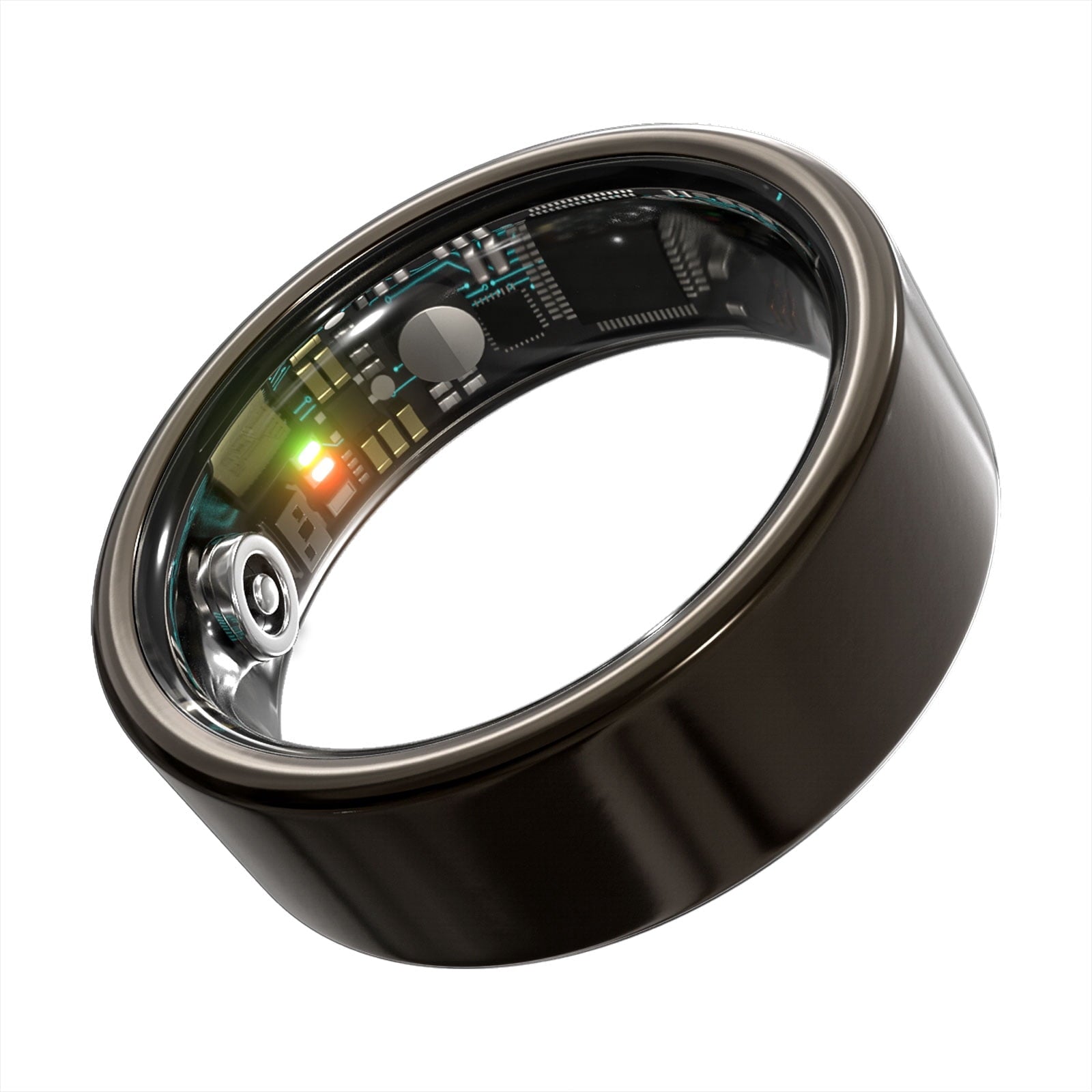 Ring, Suitable for Both Men and Women, 5ATM Waterproof, Activity/Sleep/Temperature Monitoring, Family Care Mode, Compatible with Android and iOS.Black