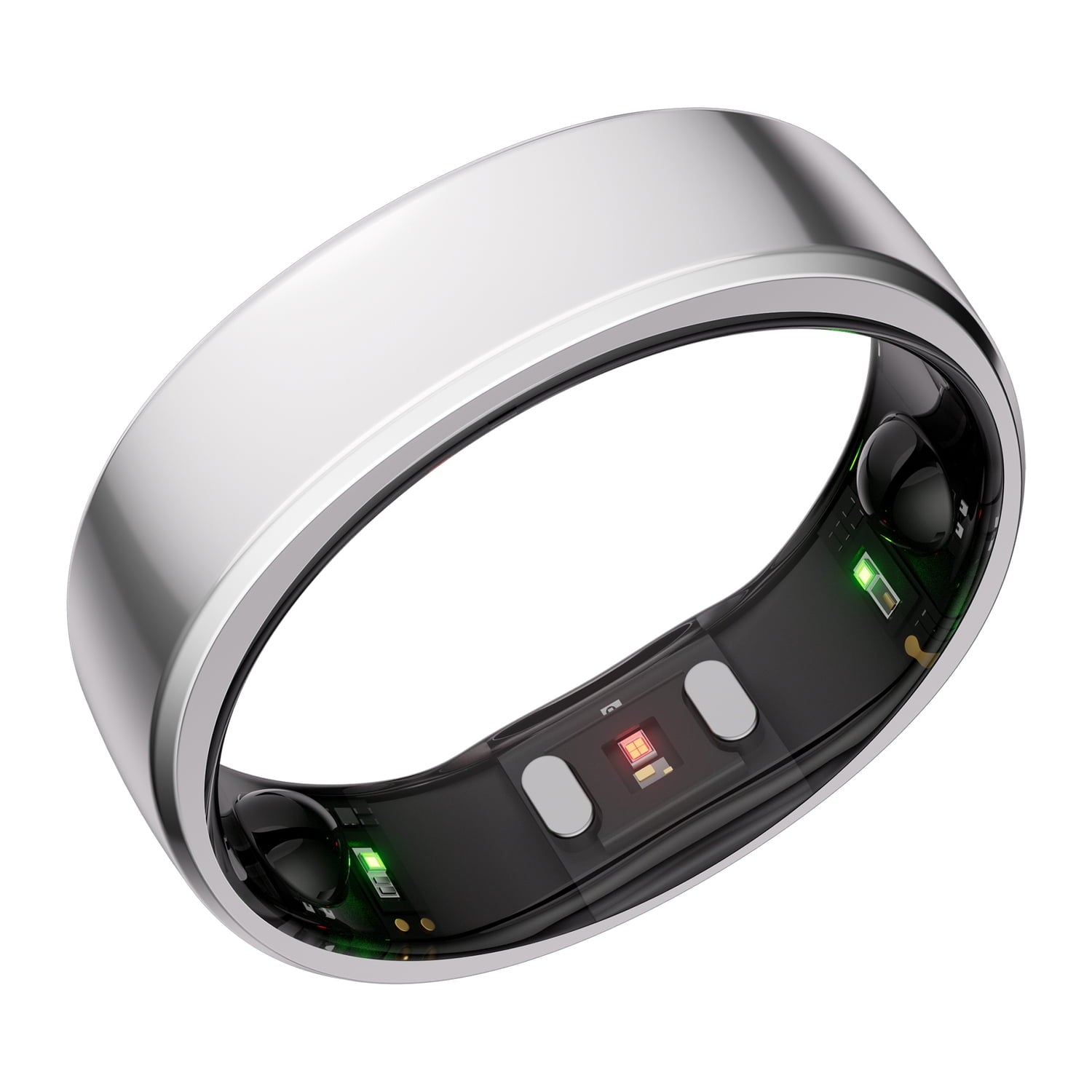 2 Ultra-Thin Smart Ring with Monitoring and Health Tracking (Size 11; Future Silver), 123031101