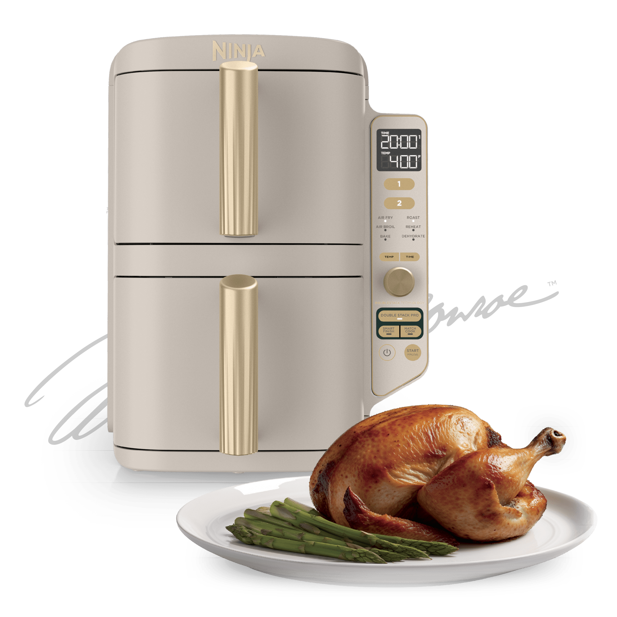 Ninja DoubleStack XL 10 QT, 6-in-1, 2-Basket Air Fryer, Space Saving Design