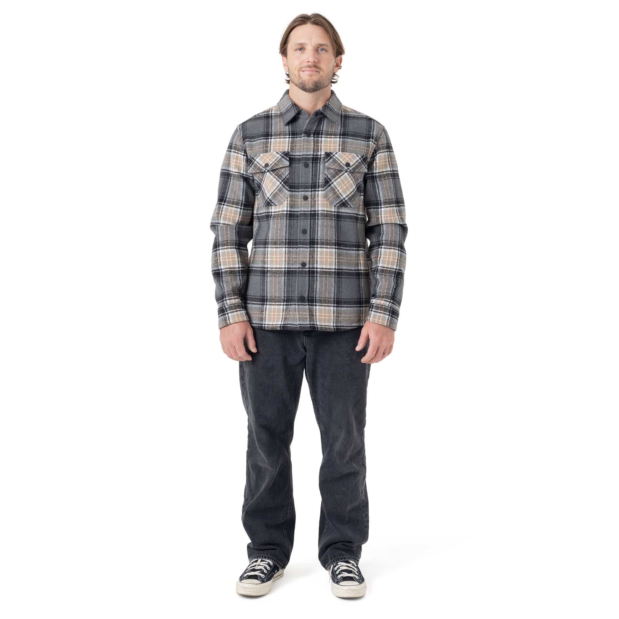 Dakine Front Snap Fleece Jacket - Greypld