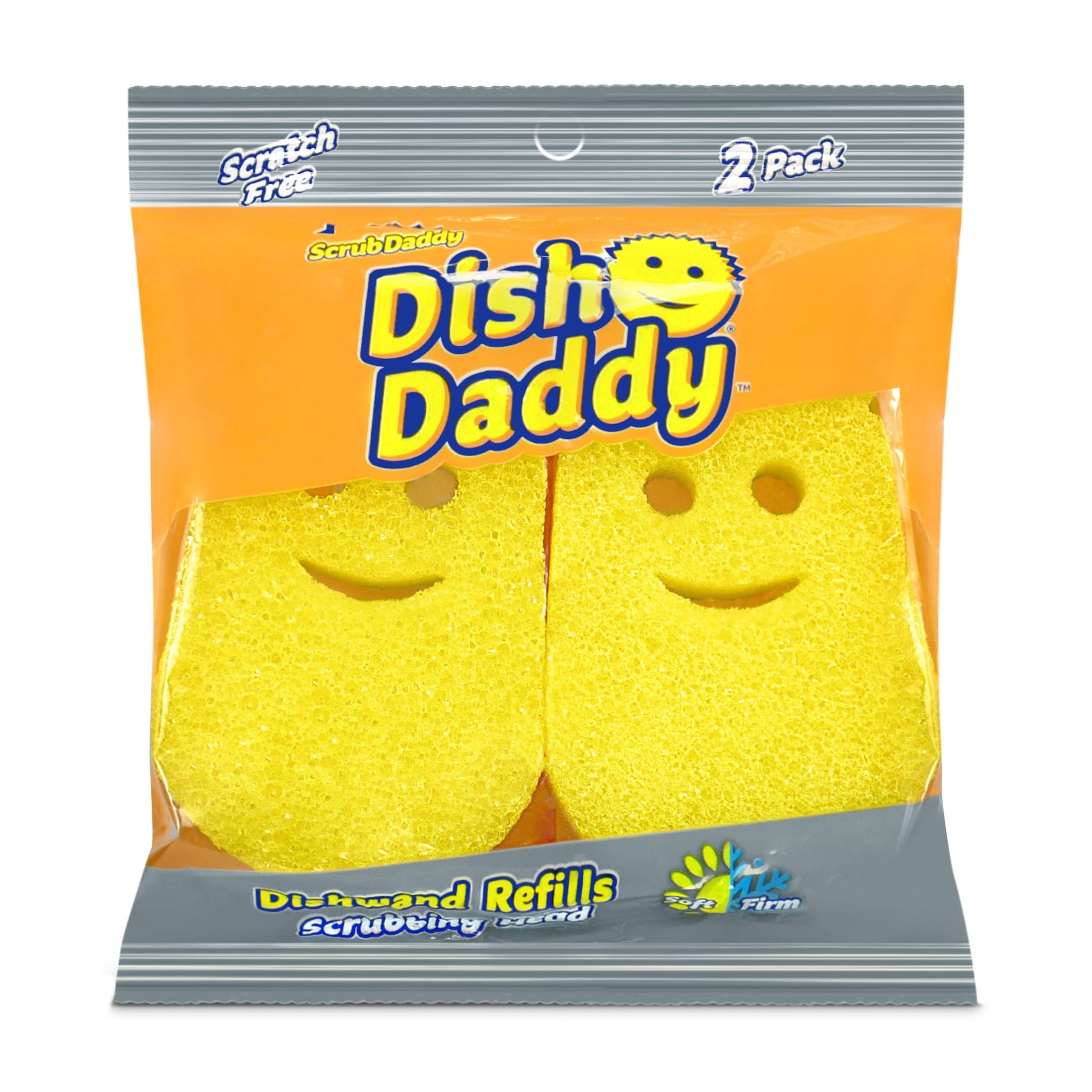 Scrub Daddy Dish Daddy Non-Scratch Scrub Dishwand Refills, 2 Count