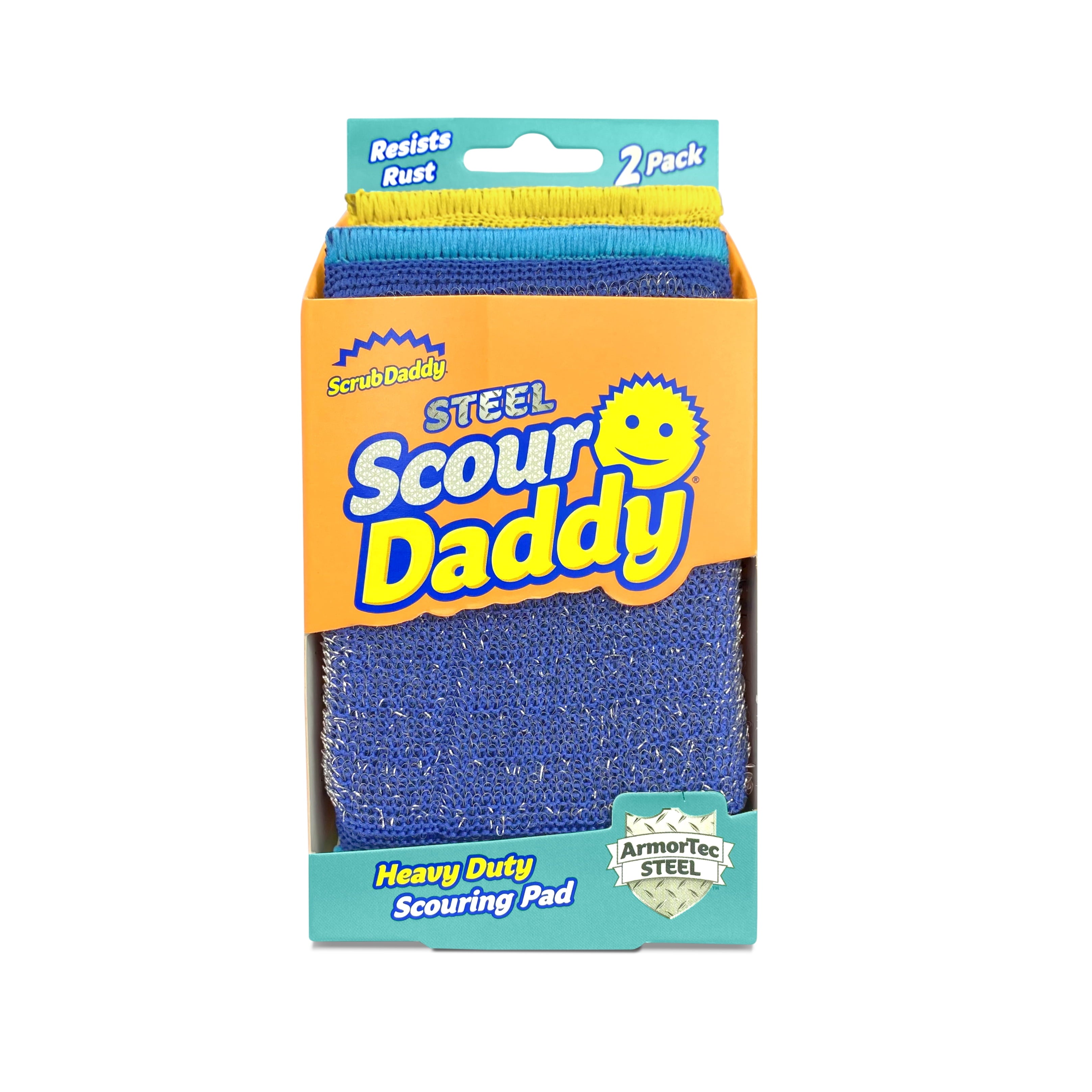 Scrub Daddy Scour Daddy Steel Heavy Duty Scour Pad, 2 Count