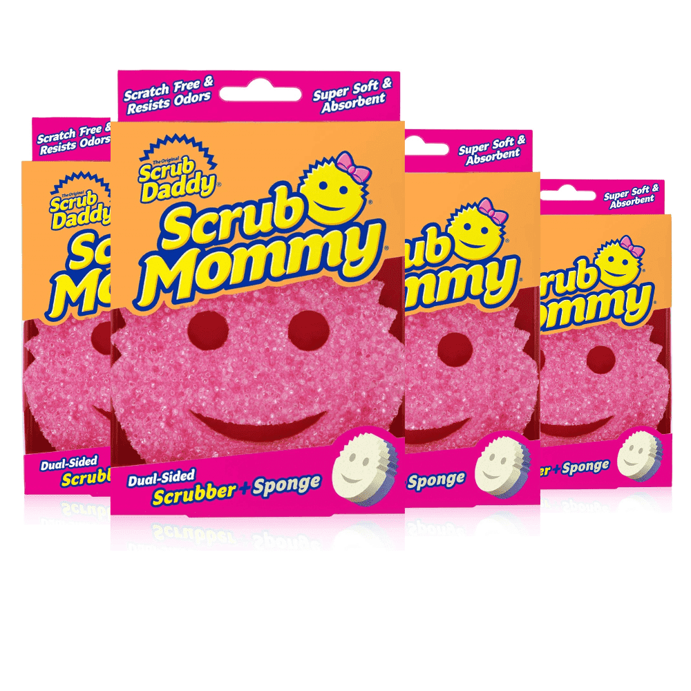 Scrub Mommy - Scratch-Free Multipurpose Dish Sponge - BPA Free &amp; Made with Polymer Foam - Stain &amp; Odor Resistant Kitchen Sponge (4 Count)