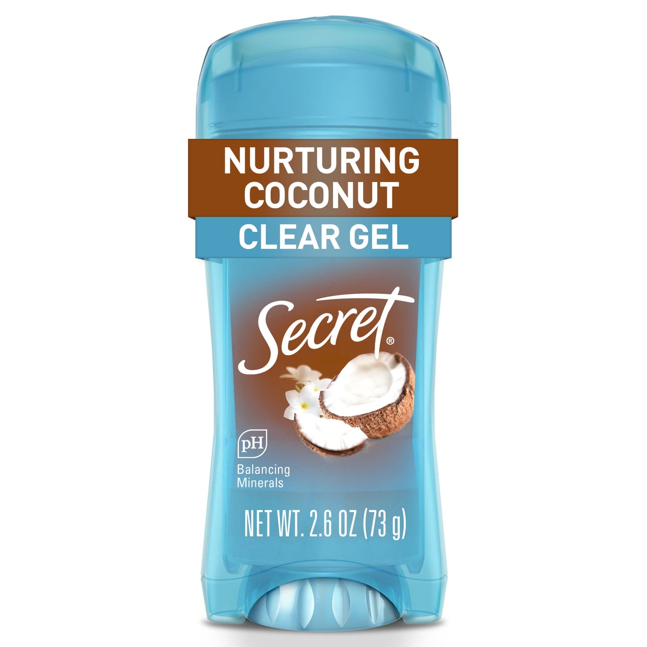 Clear Gel Antiperspirant and Deodorant, Coconut Scent, 2.6 oz.