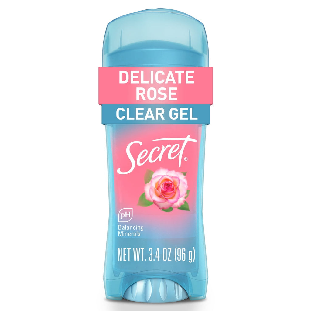 Clear Gel Antiperspirant and for Women, Rose Scent, 3.4 oz