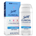 Clinical Antiperspirant Deodorant for Women, 100HR Sweat &amp; Odor Protection, Hyaluronic Acid, Soft Solid, Light&amp;Fresh, 2.6 oz