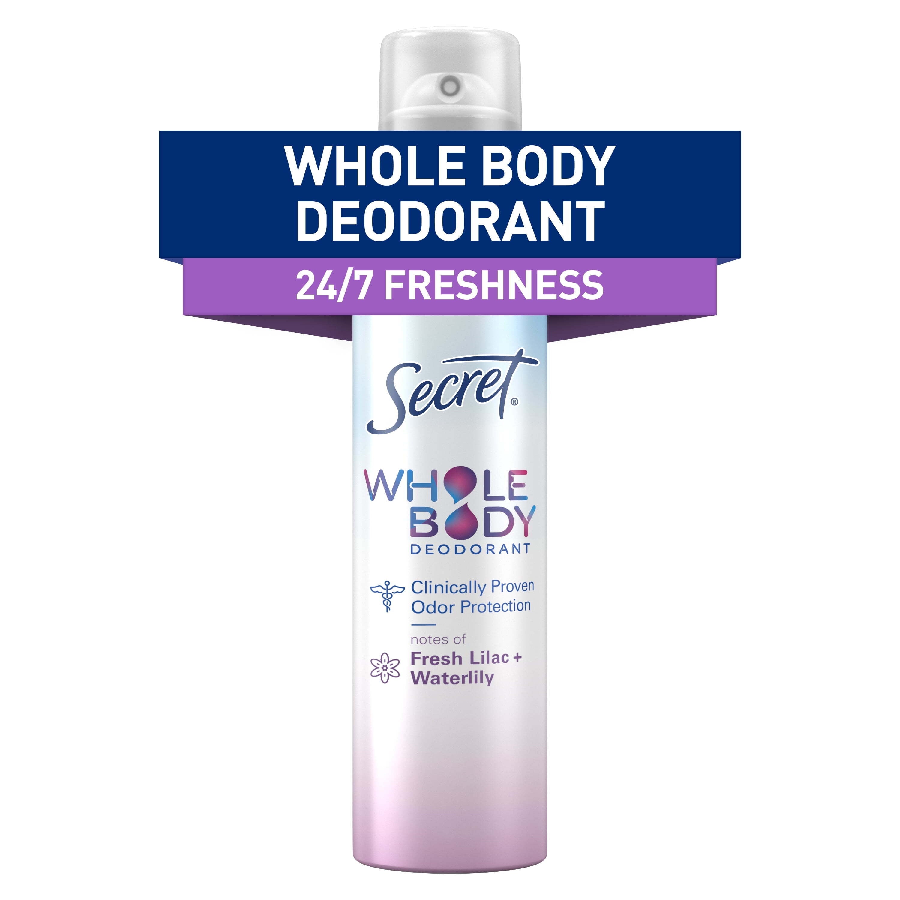 Whole Body Women's Deodorant Aluminum Free Spray, Lilac &amp; Waterlily 3.5oz