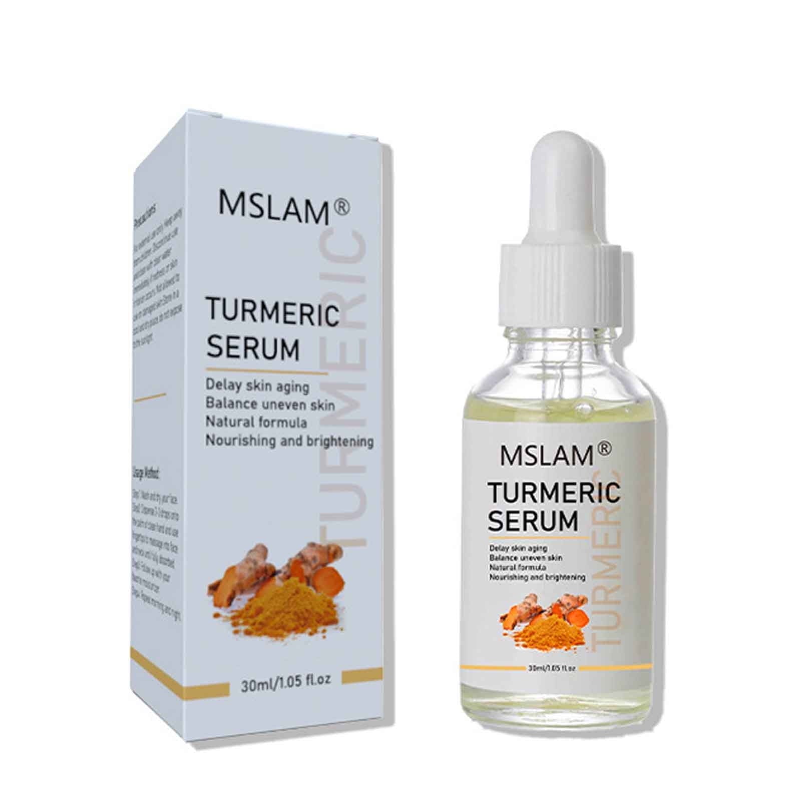 Turmeric Serum For Dark Spots Turmeric Dark Spots Corrector Serum For Face Moisturizing Massage Essence Reduces Hyper Pigmentation Age&amp;Sun Spots 30ml,Essence Clearance,White