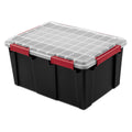 20 Gallon Large Gasket Tote, IP68 Plastic Storage Bin with Lid, Gasket Seal and Latches, Black