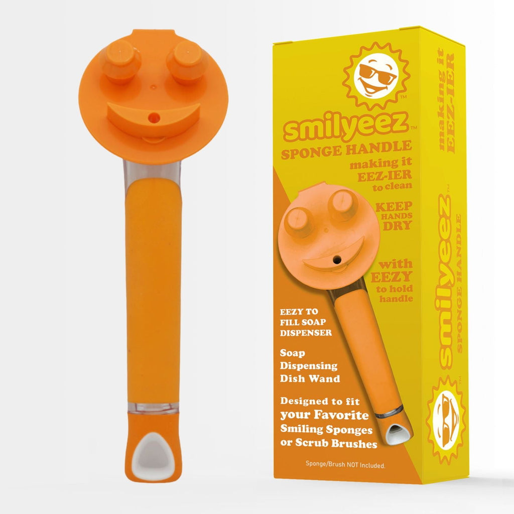 The Original Smiling Handle with Soap Dispensing for use with the SCRUB DADDY (Reg. TM) Sponge &amp; Smilyeez Scrub Moji &amp; DUO Moji Sponges