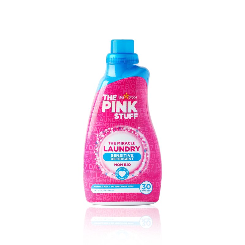 The Pink Stuff, Miracle Liquid Laundry Detergent, Sensitive Skin, Rhubarb Scent, 32.5 oz (30 Loads)